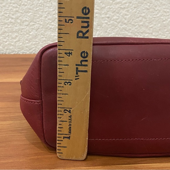Vintage Y2K COACH 9844 Legacy West Demi Burgundy Red Leather Hobo Mini Bag - Picture 5 of 16